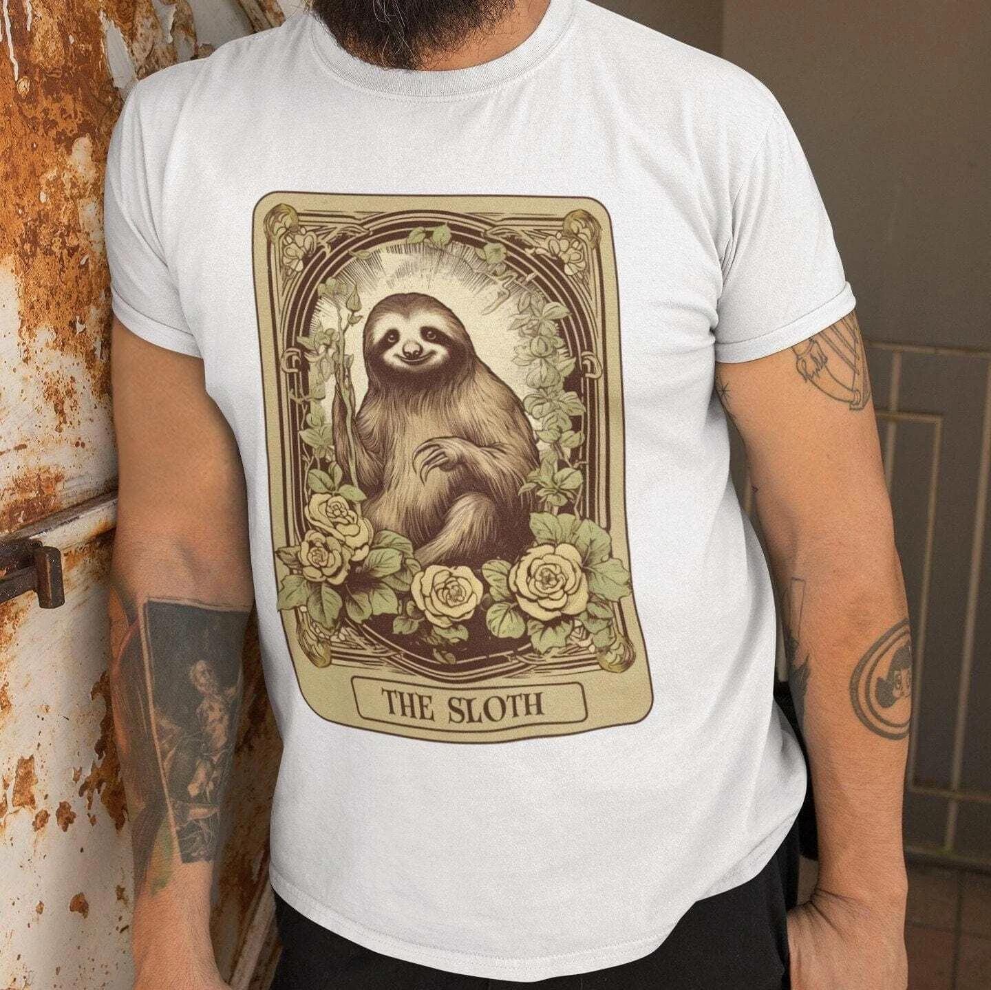 The Sloth Tarot Card Shirt, Animal Lover S