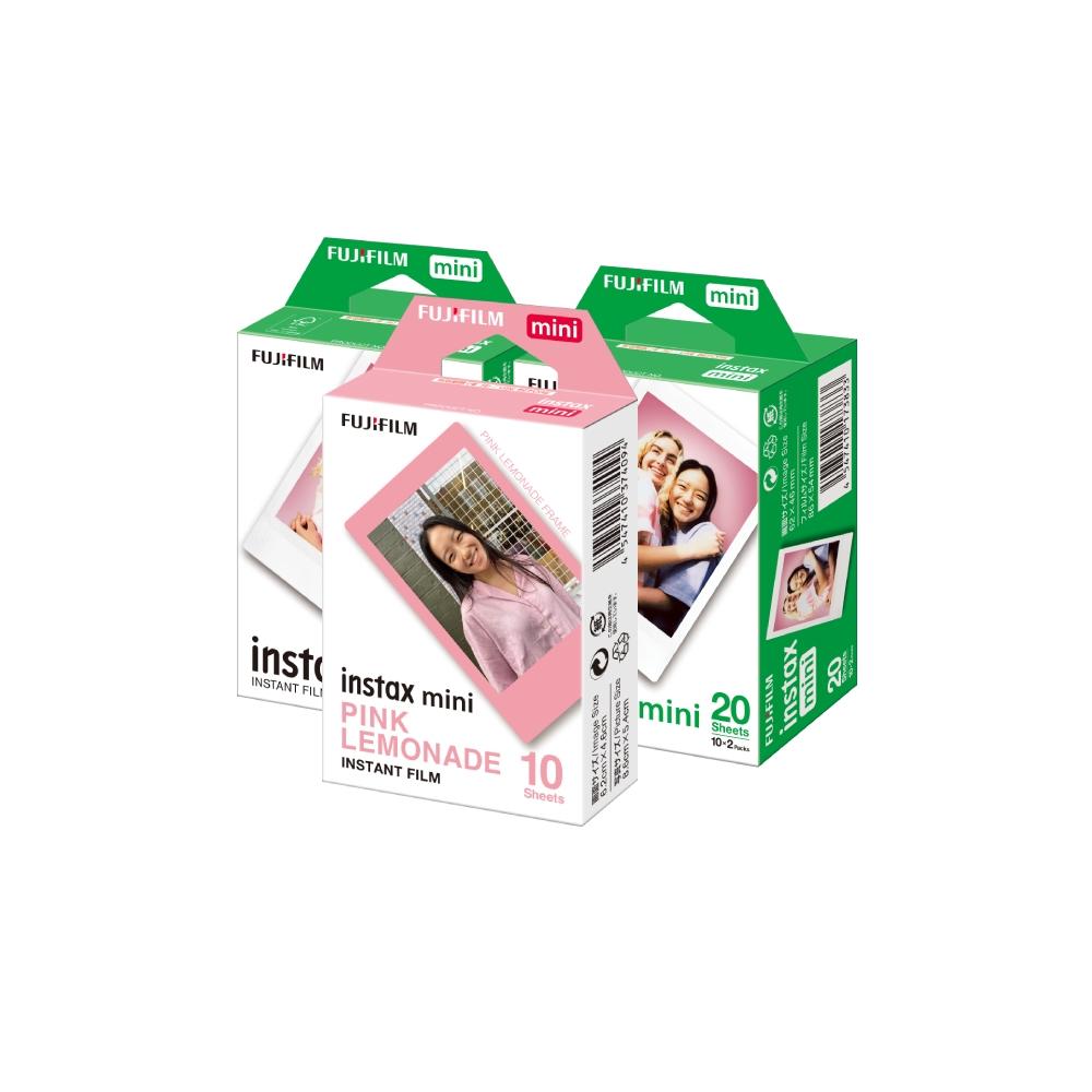 

Instax [Комплексное предложение] Мини-пленка, упаковка из 50 листов 40 мини-пленок + 10 листов розового лимонада