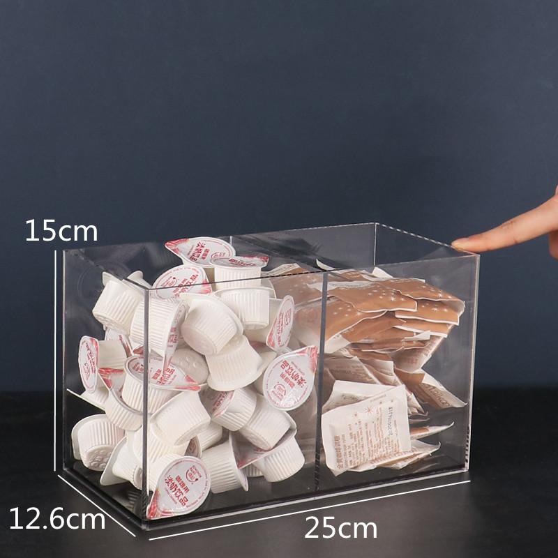 Transparent Acrylic Cup Holder Tissue Box Milk Tea Cup Storage Rack Desktop Shelf Organizer Napkin Holder Storage Holders Box