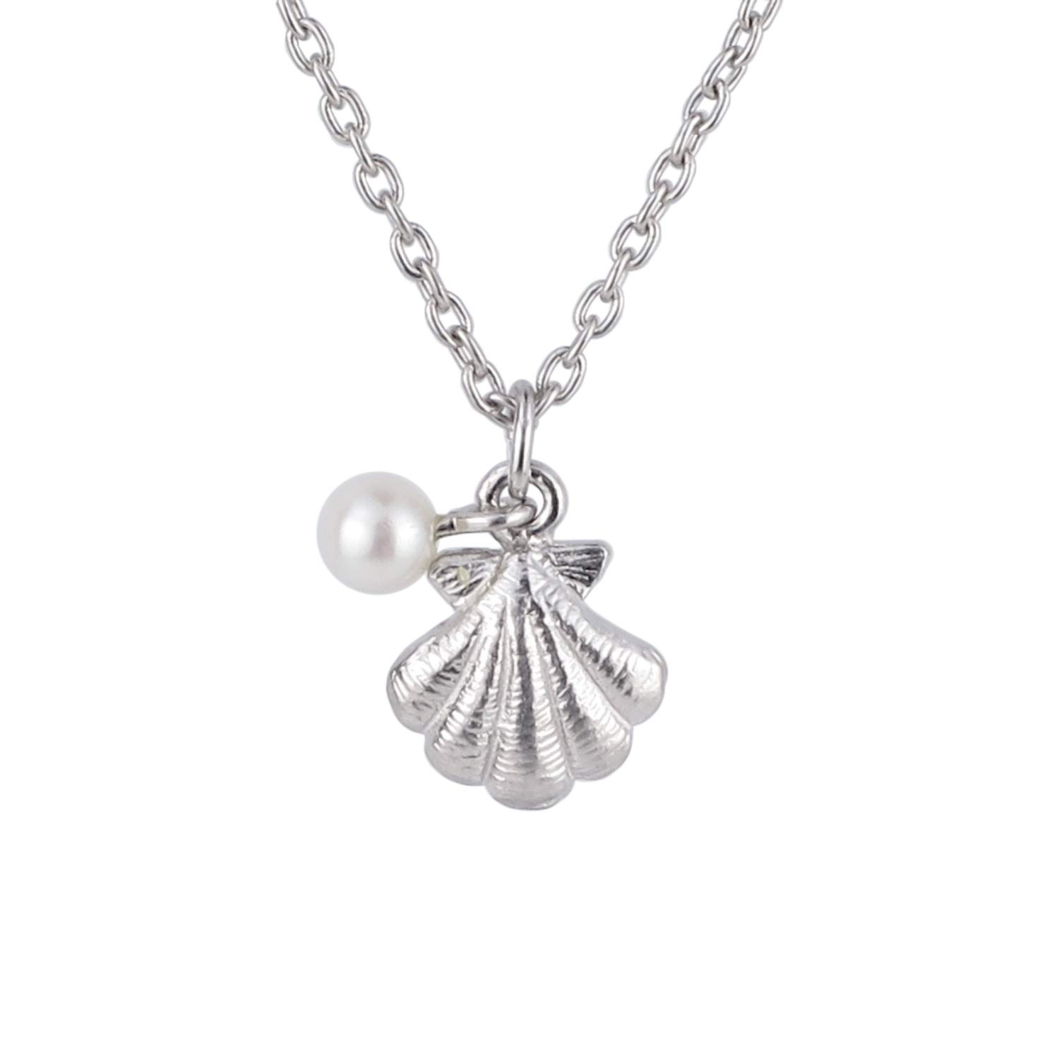 

Gin no Freshwater pearl shell silver 925 necklace shell baby pearl mermaid Hawaiian jewelry retro [Shinjuku Kura]