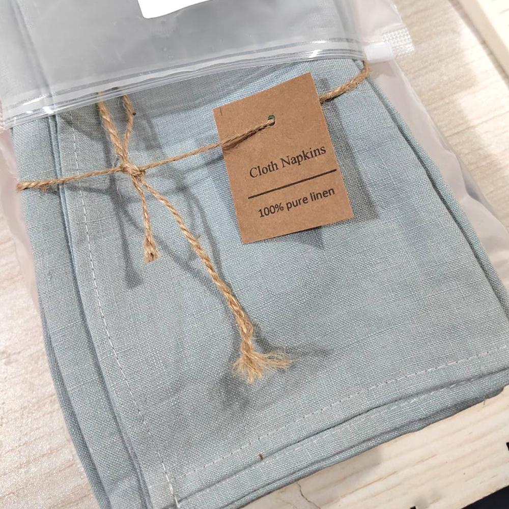 1 Pcs Linen Napkins 100% Flax Stonewashed Pure Linen 15.75 x 15.75 Inch Handcrafted Cloth Napkins Machine Washable