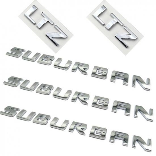 For 2015- Suburban LTZ Chrome Black Bowtie Emblems Letter