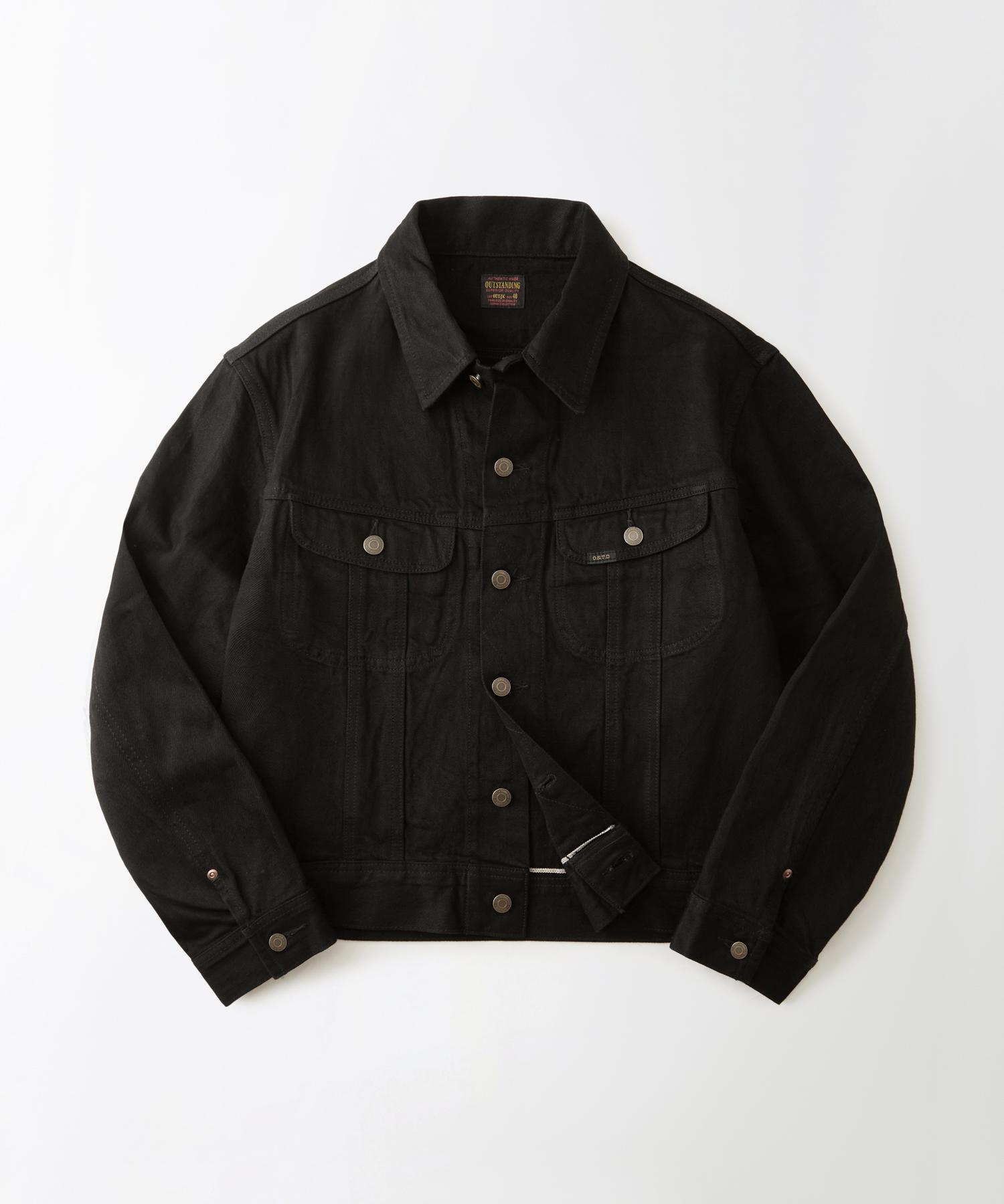 Outstanding 50S Western Rider Selvedge Jacket_Black
