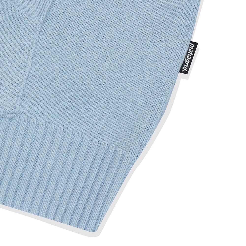 MAHAGRID Basic Logo Ombre Knit Hoodie Blue(Mg2Dfmk630A)