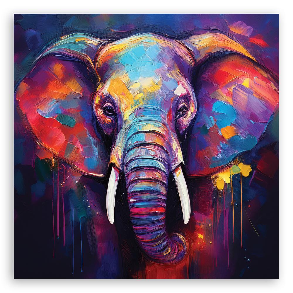Canvas Print, Elephant Animals Pop Art