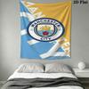 MCFC logo Wall Hanging Printed Fabric Blanket Decorative Tapestries for Bedroom Living Room Home Decor