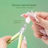 Angled Tip Cuticle Nippers - Beak-Like Clip, Silicone Handle for Nail Groove & Dead Skin Removal