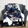 Mbappé Personalized Text Blanket Throw Customizable Blanket Warmthful Decor Versatile for Couch Chair Living Room Home Decor Four Seasons Multipurpose