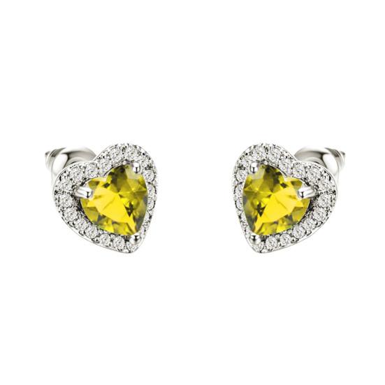 1 para kolczyków Błyszczące wykwintne kolczyki w kształcie serca na imprezę