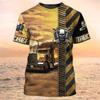 Trucker T-Shirts Trucking 3D Print Men's O-Neck Short Sleeve Street Truck Harajuku Clothing