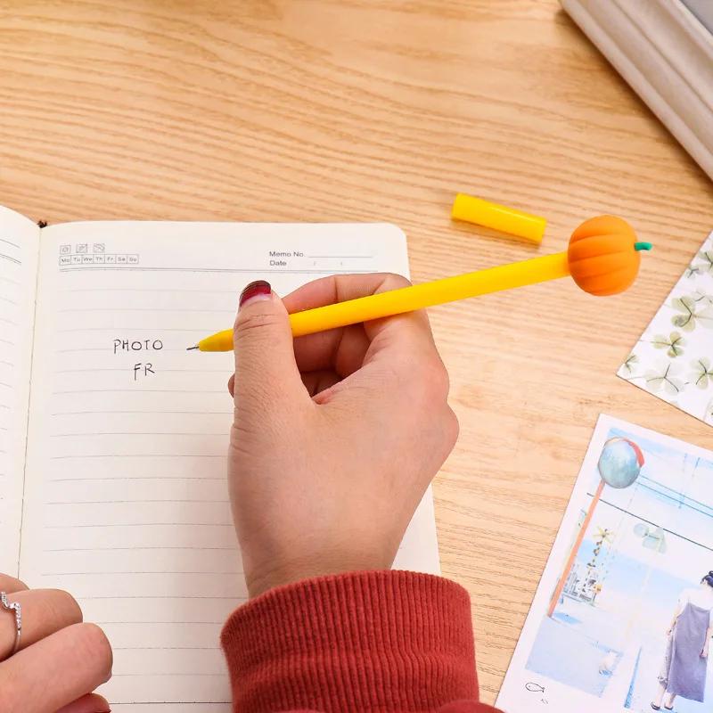 1 Pcs Hallowmas Pumpkin Pen 0.38mm Cute Pens Handle Gel Pen School Stationery Office Tools