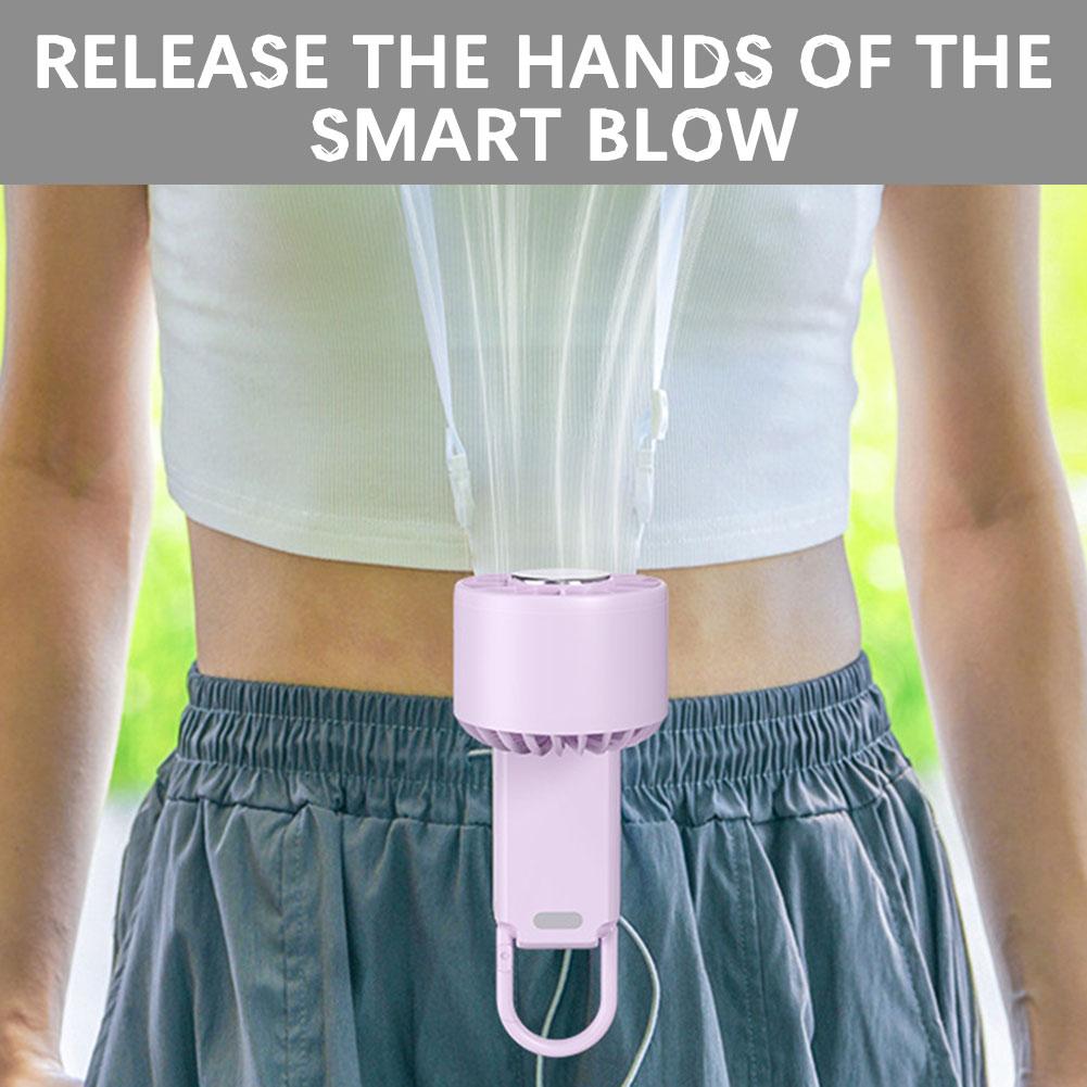 Foldable Mini Turbos Fan For Travel Digital Display Usb Charging Small Electric Fan For Home