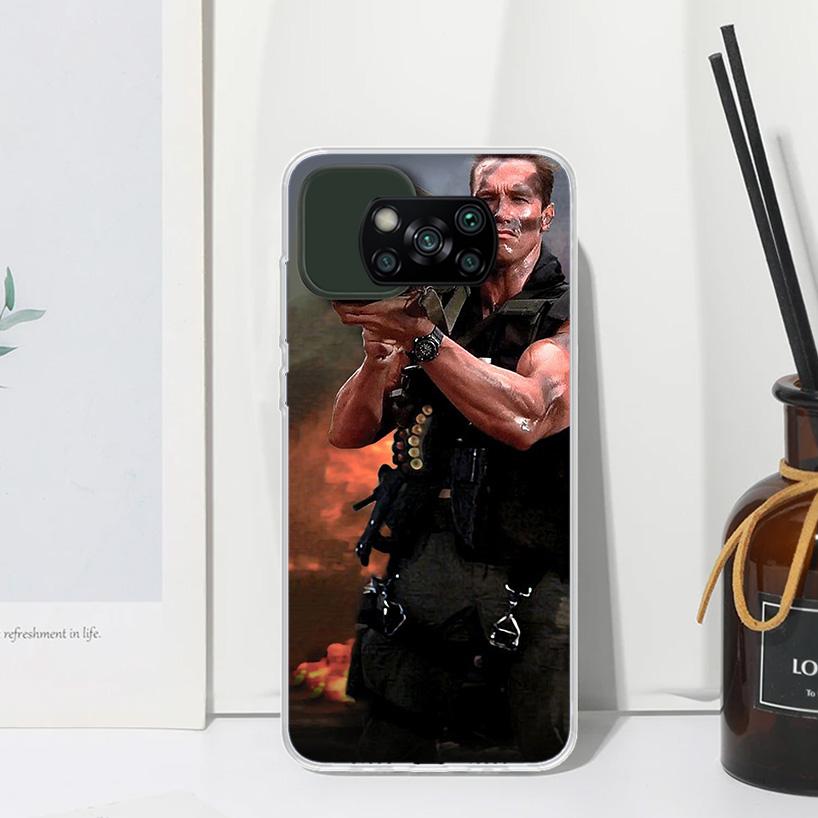 Arnold Schwarzenegger Terminator Phone Case For Xiaomi Poco X7 X6 X5 M7 M8 Pro F7 Ultra Redmi 15C 15 13C 13 12C 12 10 10C 10A Ar