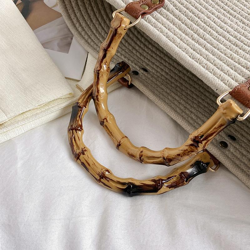 Stroh-Strandhandtaschen für Frauen Designer-Luxus-Häkeltaschen im Bohemia-Stil aus Raffia-Rattan mit großer Kapazität