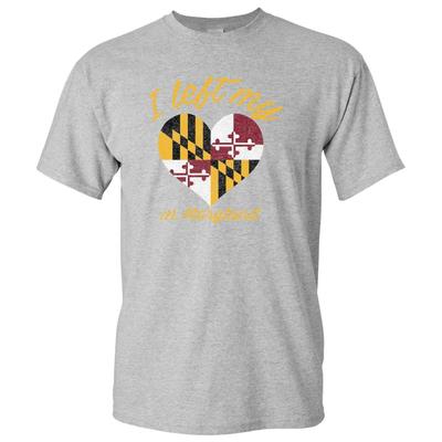 Ich habe mein Herz in Maryland gelassen - Stolz auf die Heimatstadt T-Shirt - Sportgrau