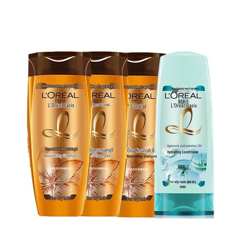 L Oréal Essential Oil Nourishing Shampoo & Hyaluronic Acid Conditioner Set