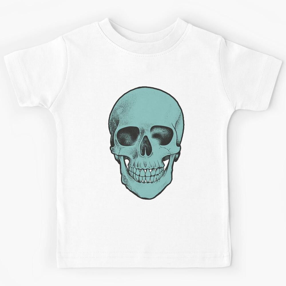 Dotted Artsy green skull. Kids T-Shirt 160