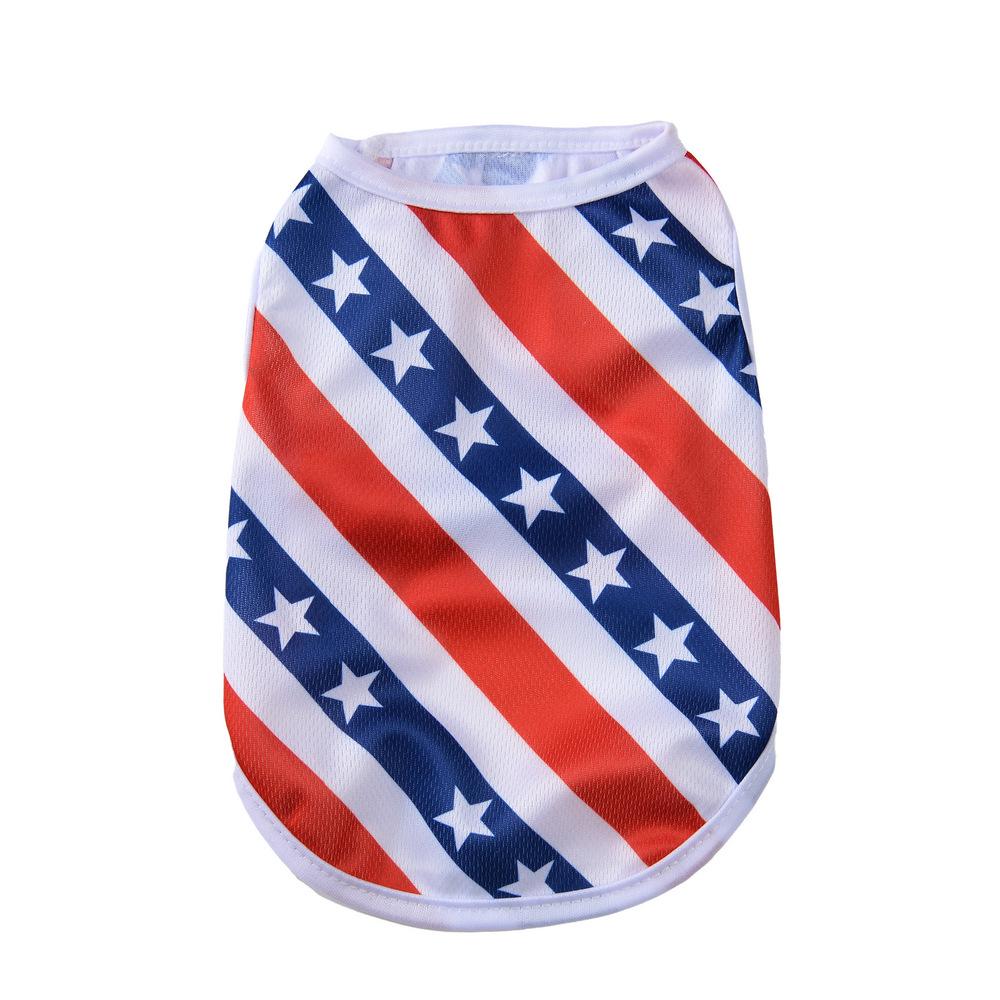 Summer National Flag Dog Vest - Thin & Breathable, Perfect for Independence Day Celebrations