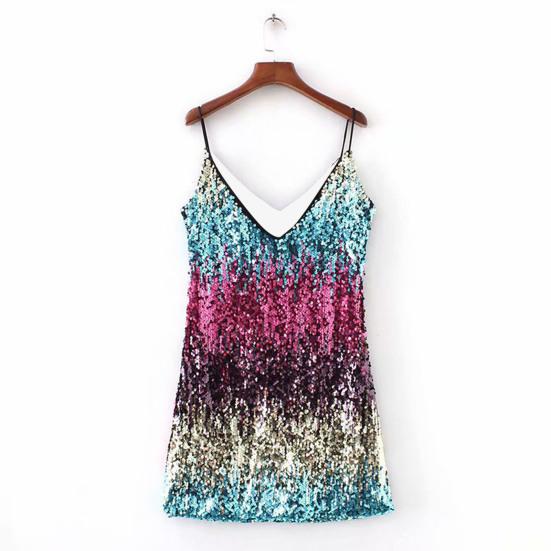 Oblíbené šaty Bodycon Deep V-Neck Hip Wrap Tight