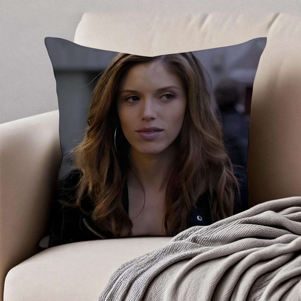 V-Vicki Donovan Vampire Diaries Cushion Cover Pillowcase Anti-Dustmite Invisible Zipper Short Plush Sofa Cushion