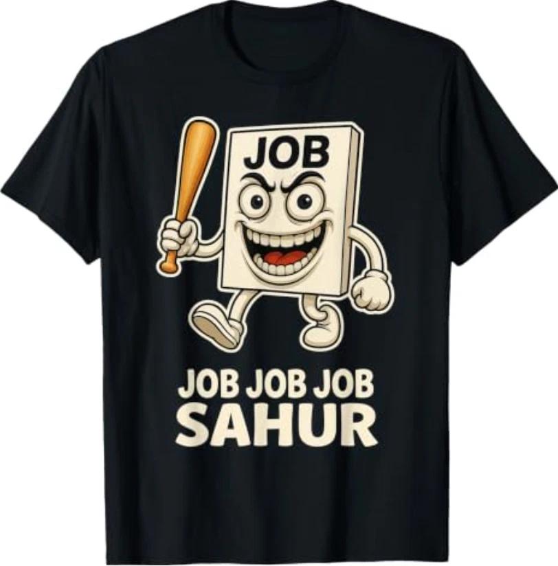 Job Job Job Sahur Funny Sahur Brain Rot Kids Gaming Meme TShirt S
