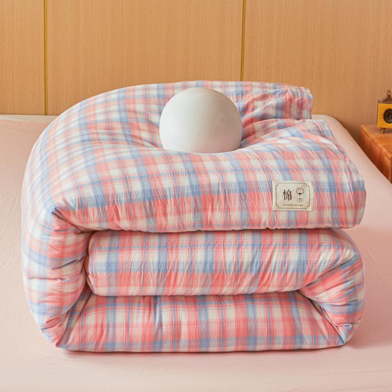 

100% Cotton Quilt with Pure Long-staple Cottin Filling Luxurious Breathable Comfortable Comforter Autumn Winter Warm Quilts Soft 150x200cm (2kg)