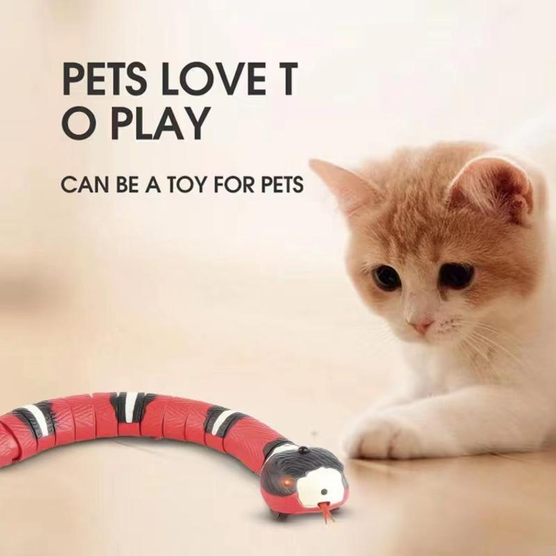 Intelligentes Bewegungssensor Schlangen-Katzen-Spielzeug Automatisches Elektronisches Spiel Interaktiv für Katzen-Übungen Drinnen