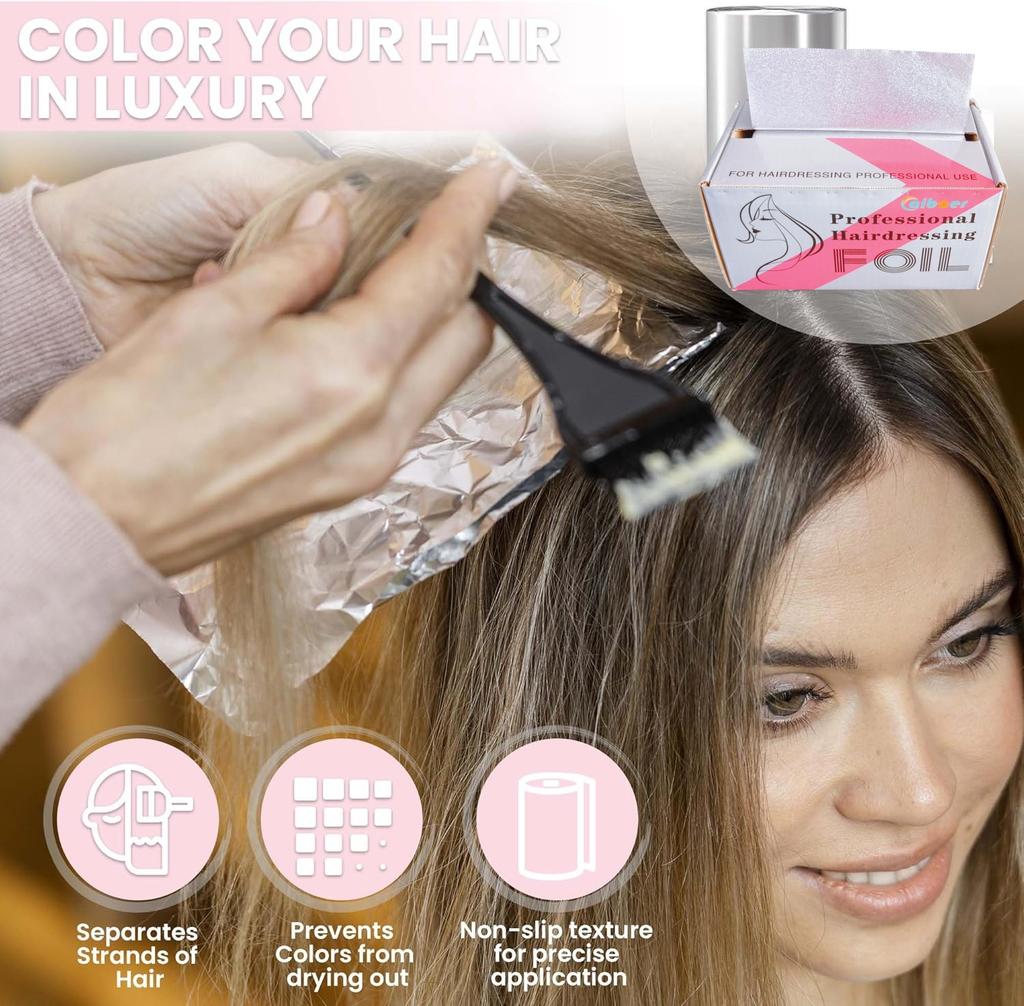 1roll  Hair Coloring Aluminum Foil Tin Aluminum Foil Sheets Hairdressing Perm Foil for Salon Barber Shop