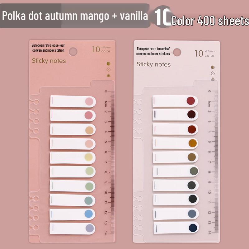 Retro Morandi Sticky Notes: Tearable Index Stickers & Colored Bookmarks for Students
