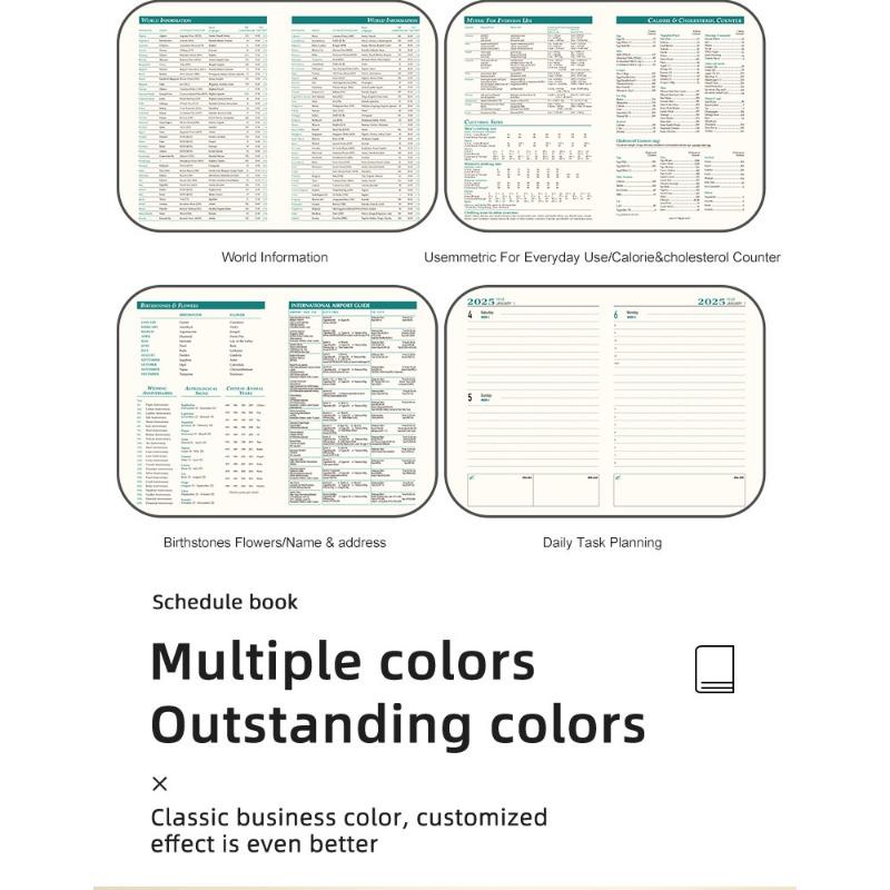1PC 2026 Cross-border English Spanish Schedule Book Time Planner Thickened 365 Days Daily One Page Notepad
