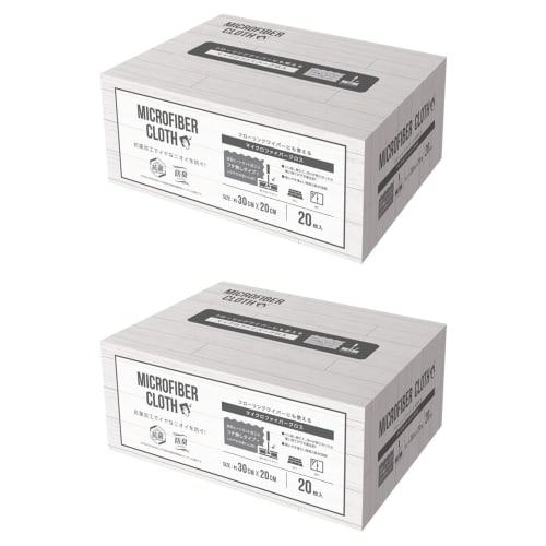 

Strix Design Microfiber Cloths, 20 count, approximately 20 x 30 cm, White, Antibacterial, Odor-Resistant, Absorbent, Can also be used as a floor wiper