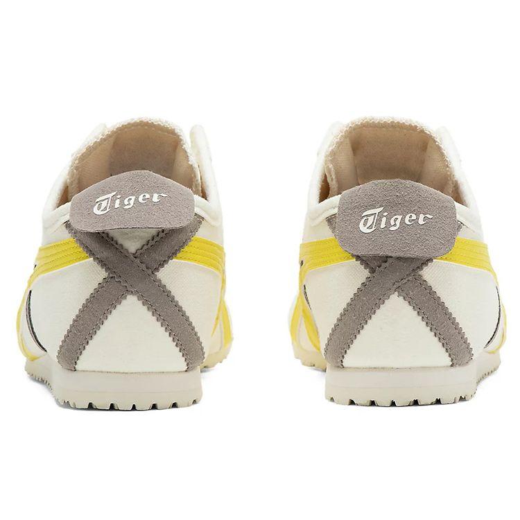 ONITSUKA TIGER Mexico 66 Comfortable Leather Lightweight Durable Low-Top Running Shoes Women Sneaker White Yellow 1182A087-750