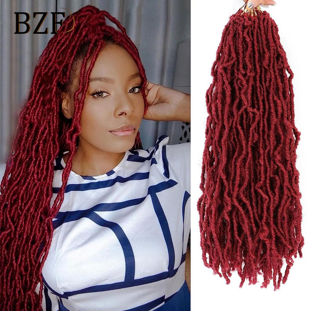 36Inch Pink Soft New Faux Locs Crochet Hair Braids For Women Synthetic Blonde Goddess Nu Locs Braiding Hair Extensions PreLooped