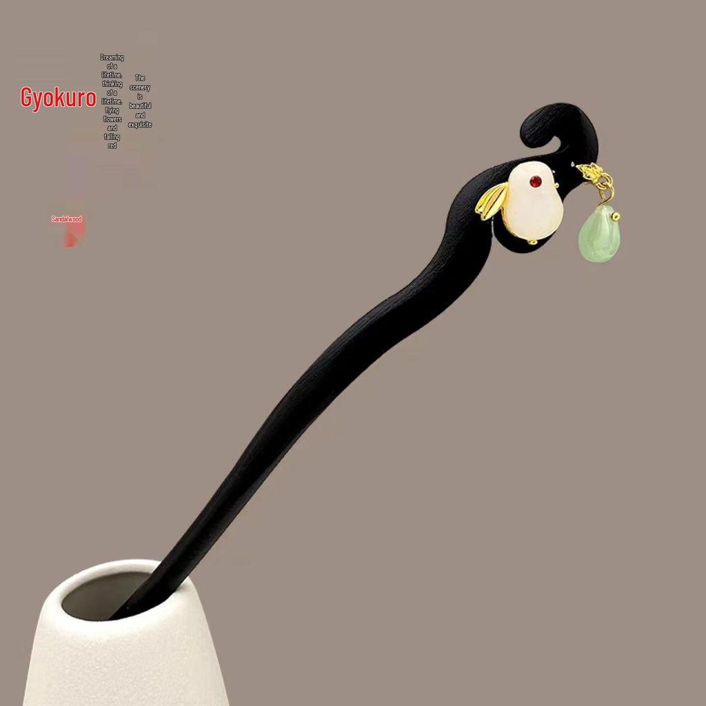 Ancient Chinese-Style Hanfu Hair Accessories: Elegant Updo Hairpins with Tassels for Women