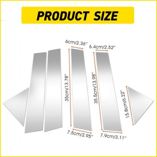 Fits 2005-2010 Chrysler 300 300C Chrome Door Pillar Posts Trim Covers Kit 6PC I