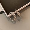 Fashion Ins Lava Texture Asymmetrical Metal Ear Ring Women's Special-Interest Design Exaggerated Earrings Fancy Earrings