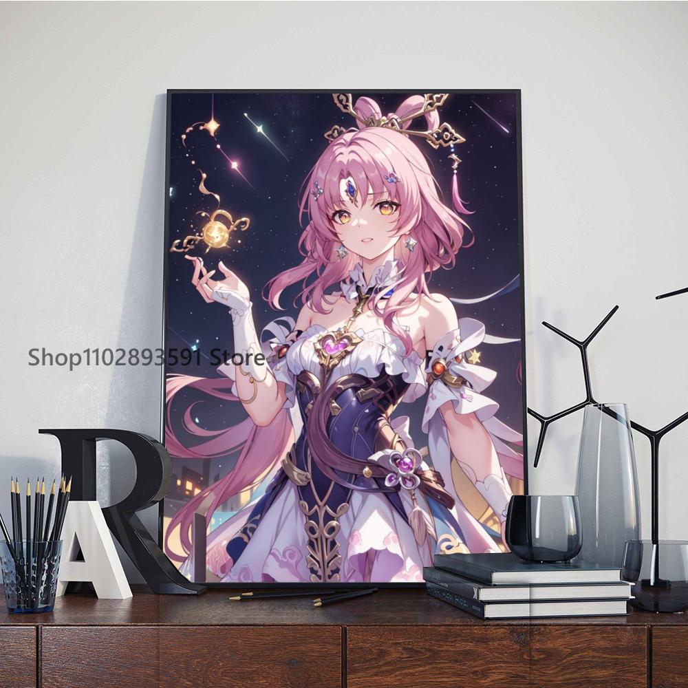 1pc Honkai Star Rail Fu Xuan Poster Paper Print Home Bedroom Entrance Bar Cafe Art Painting Decoration