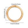 Handcraft Wooden Handbag Handles Round DIY Purse Handles Replacement Purse Strap