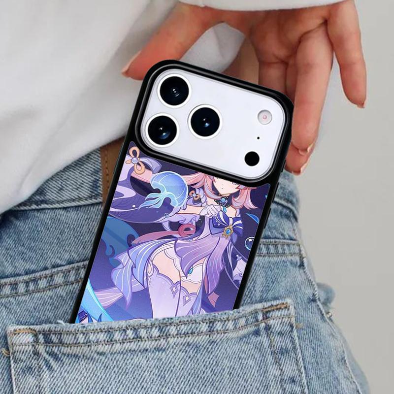 Genshin Impact Sangonomiya Kokomi Phone Case for iPhone 16e 15 14 13 12 17 Pro Max Plus Air 17pro Cover Coque