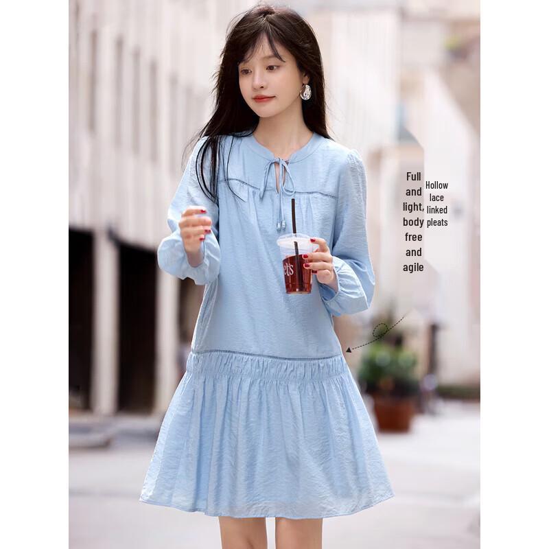 French Style Textured Jacquard Flowy Vacation Dress