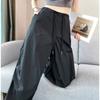 Fashion Solid Lose Beiläufige Hosen Frauen Streetwear Dünne Hohe Taille Breite Bein Hosen Büro Dame Gerade Harlan Sport Hosen Frauen 24273