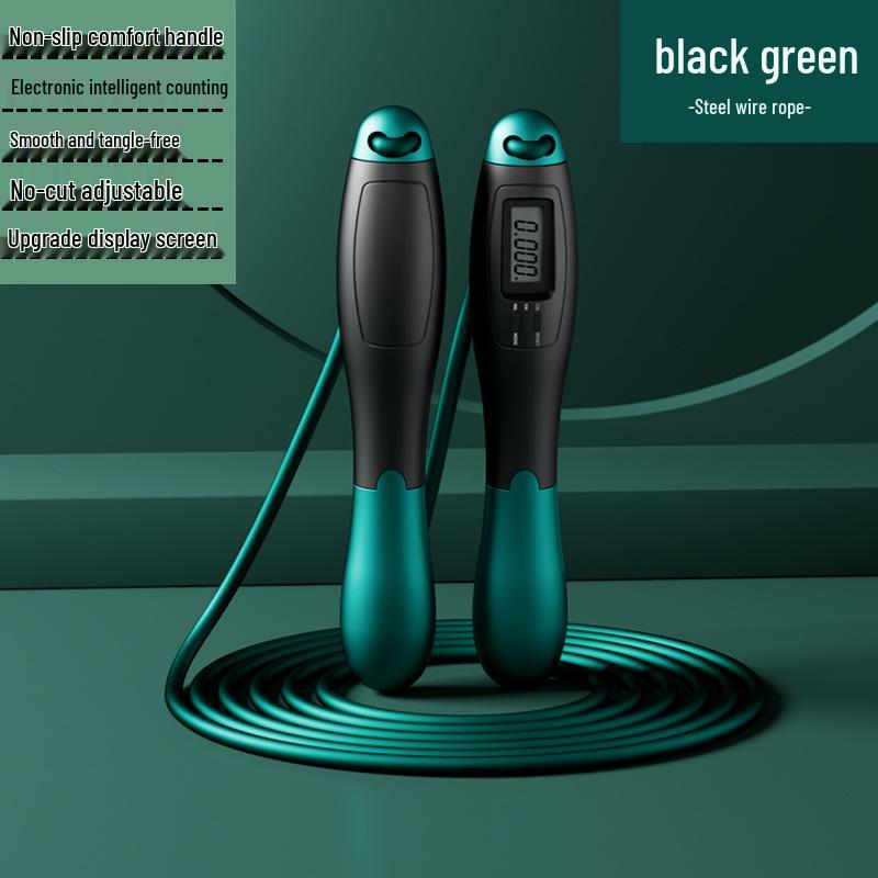 

Cordless Weighted Steel Wire Counting Jump Rope for Adults - Dual-Use Smart Aerobic Exercise Tool