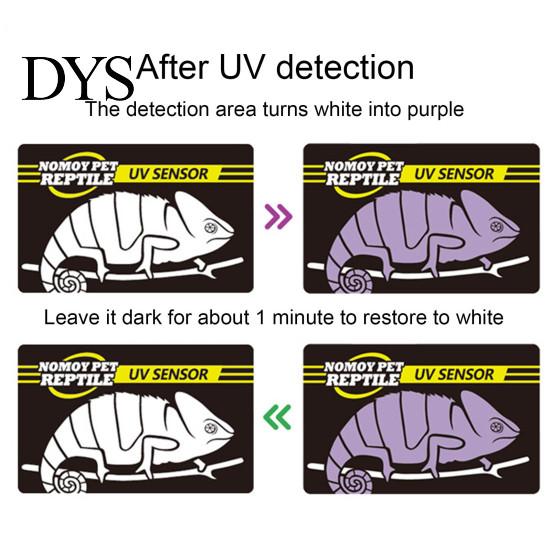 UV Sensor Reptiles Simple Effective Cartoon Lizard Pattern 10 Seconds Quick Supplies Test Reusable UVB Tester Fluorescent Lamp Card Pet