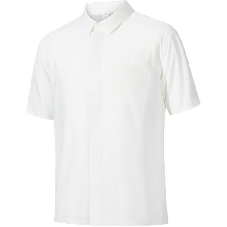 

Anta Champion All-Weather Series Comfortable Solid Color Simple Versatile Casual Short Sleeve Shirt Men shirts Paper-White 152520143-1 M