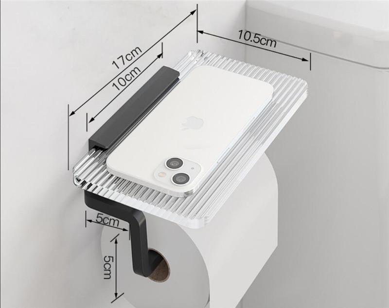 Tuqiu держатель для туалетной бумаги, акриловый держатель для рулона бумаги, держатель для телефона, подставка для салфеток, черный держатель для туалетной бумаги, коробка для салфеток