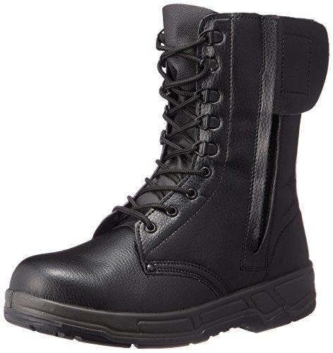 

CO-COS Nobuoka Long-Knit Zippered Boots with Steel Toe Cap, Oil-Resistant Sole, and Genuine Leather Toe, Black Panther (AAQX6) ZA-815, Black, Size 28c