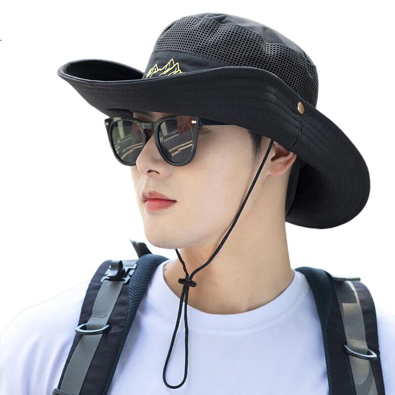 CARTELO Sun Hat for Men, Wide Brim UV Protection Hat, Breathable Foldable Outdoor Sun Hat for Summer Fishing Hiking Fisherman Hat