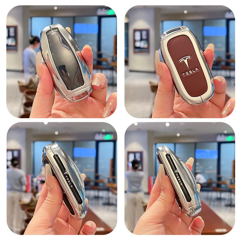 Tesla Model 3/Y/X Key Case Protective Shell with Full Coverage Buckle
