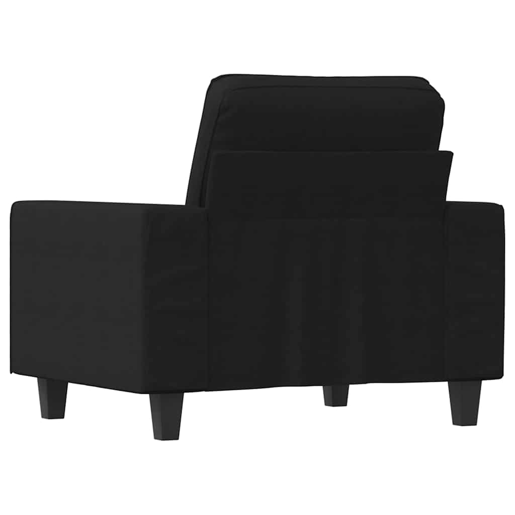 Vidaxl Armchair, Black, 60 Cm, Upholstered In Fabric