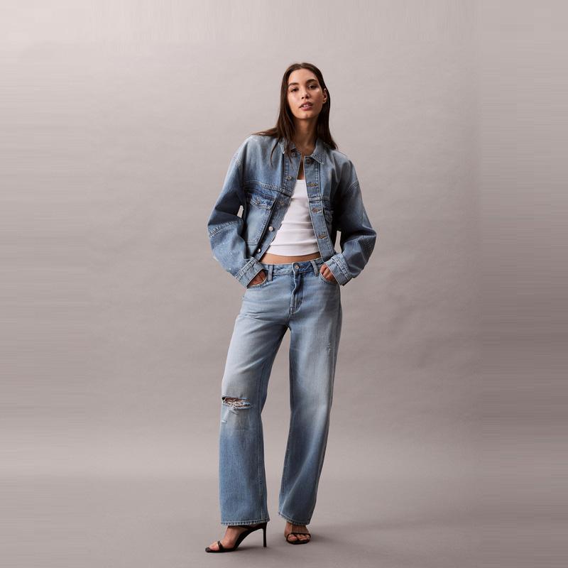 Calvin Klein Vintage Fashion Versatile Comfortable Denim Jacket Women Jackets 47C730G